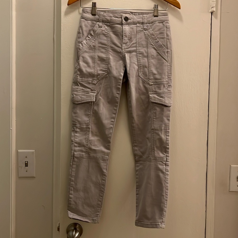 Joie grey cargo pant size 25 cotton lyocel spandex
